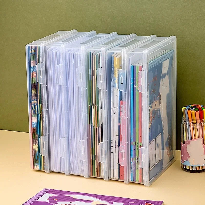 organisateur papier transparent moderne réutilisable plastique clips papier a4 examens