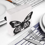 porte serviettes moderne noir blanc papillon papier opacité décoratif tiroir rangement organisateur table manger