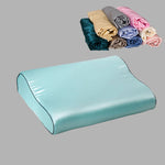 taies d'oreiller soie uni moderne respectueux environnement zip beige blanc rose clair vert foncé