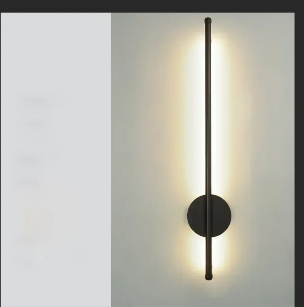 Applique murale LED rechargeable sans fil en couleur noire