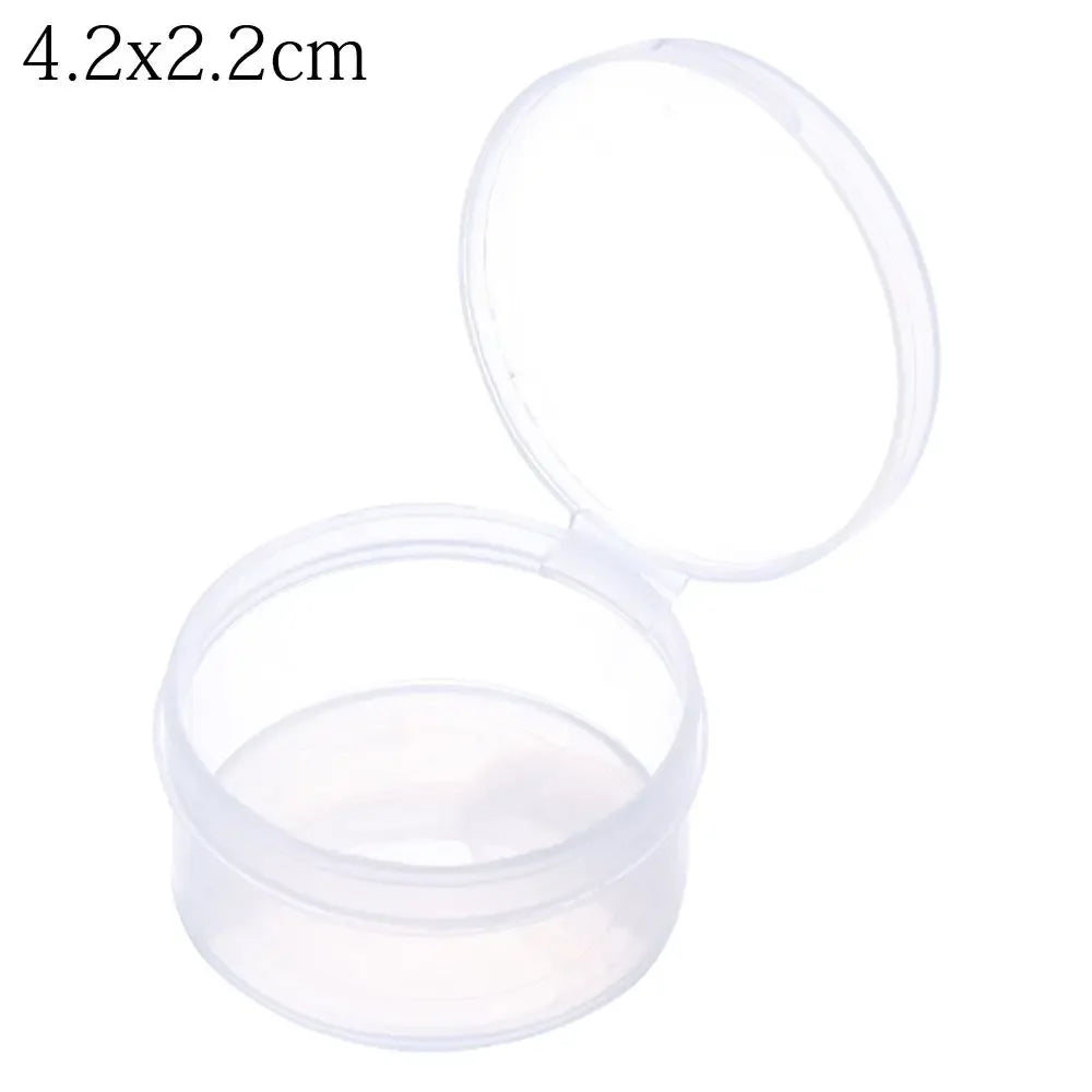 boîtes rangement transparentes petites objets bijoux vis divers 2.7x1.4cm 3.2x1.8cm 3.6x3cm 4.2x2.2cm 4.8x2.5cm 4.8x4.2cm