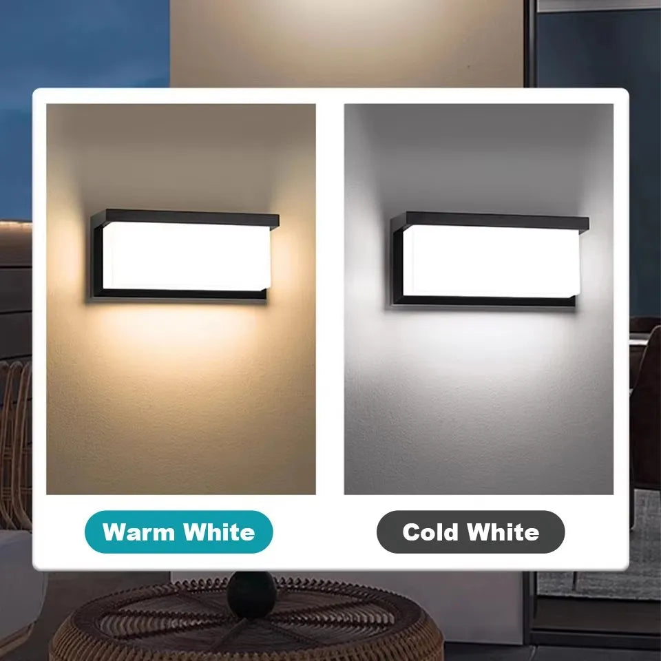 lampes murales led détecteur mouvement blanc moderne extérieures balcons jardins