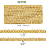 ruban decoratif doré rayures horizontales texture tissée classique élégant adhésif 15mm largeur opacité ciseaux
