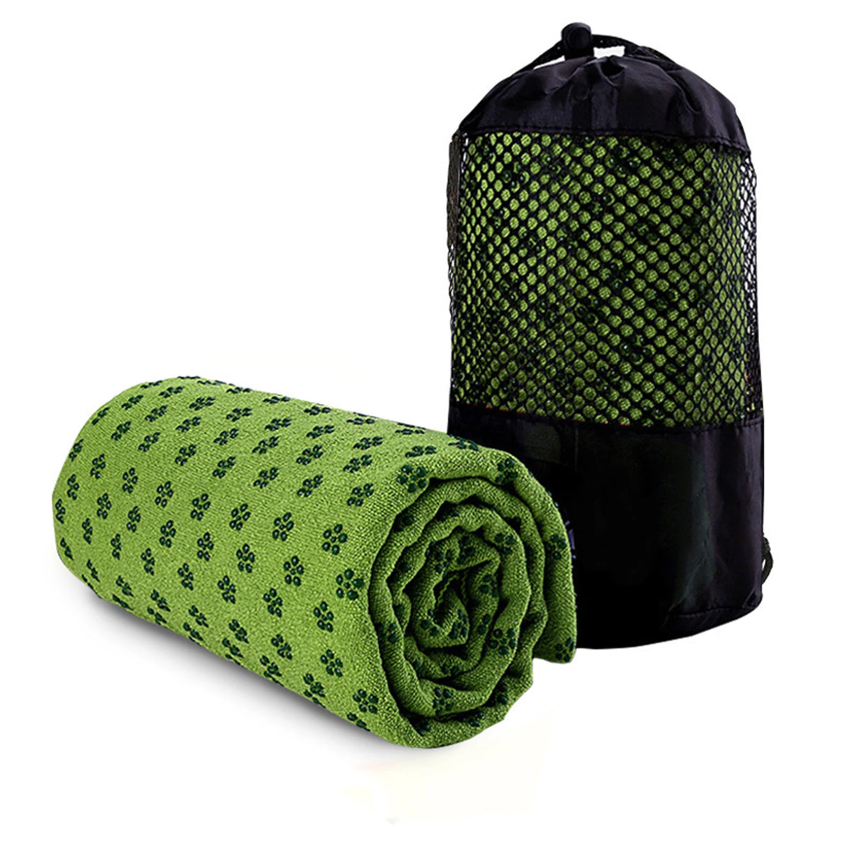 tapis yoga violet imprimé floral absorbant anti dérapant sac rangement moderne