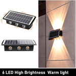 applique murale solaire led moderne noire blanche jaune bleue panneau solaire adhésif fixeextérieur
