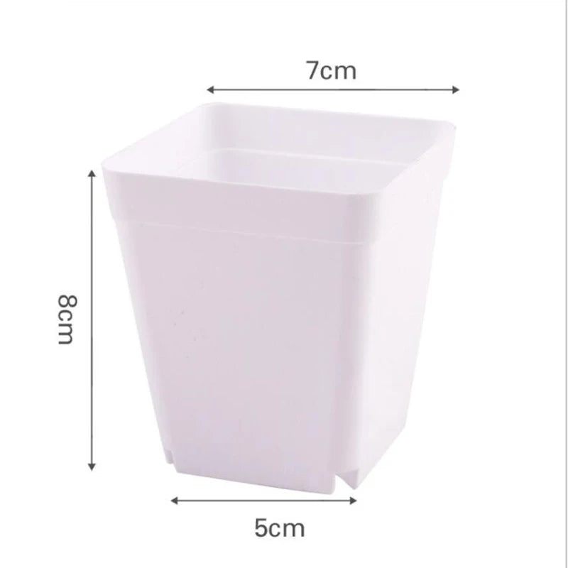 Pots fleurs plastique noir blanc violet bleu modernes 7cm 8cm 10cm jardin