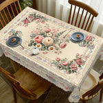 nappe florale vintage rose hortensias tournesols mariage anniversaire décoration maison