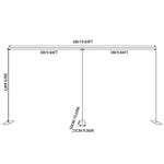 structure cadre mariage argenté moderne plaque carrée 6m 3m opaque lisse
