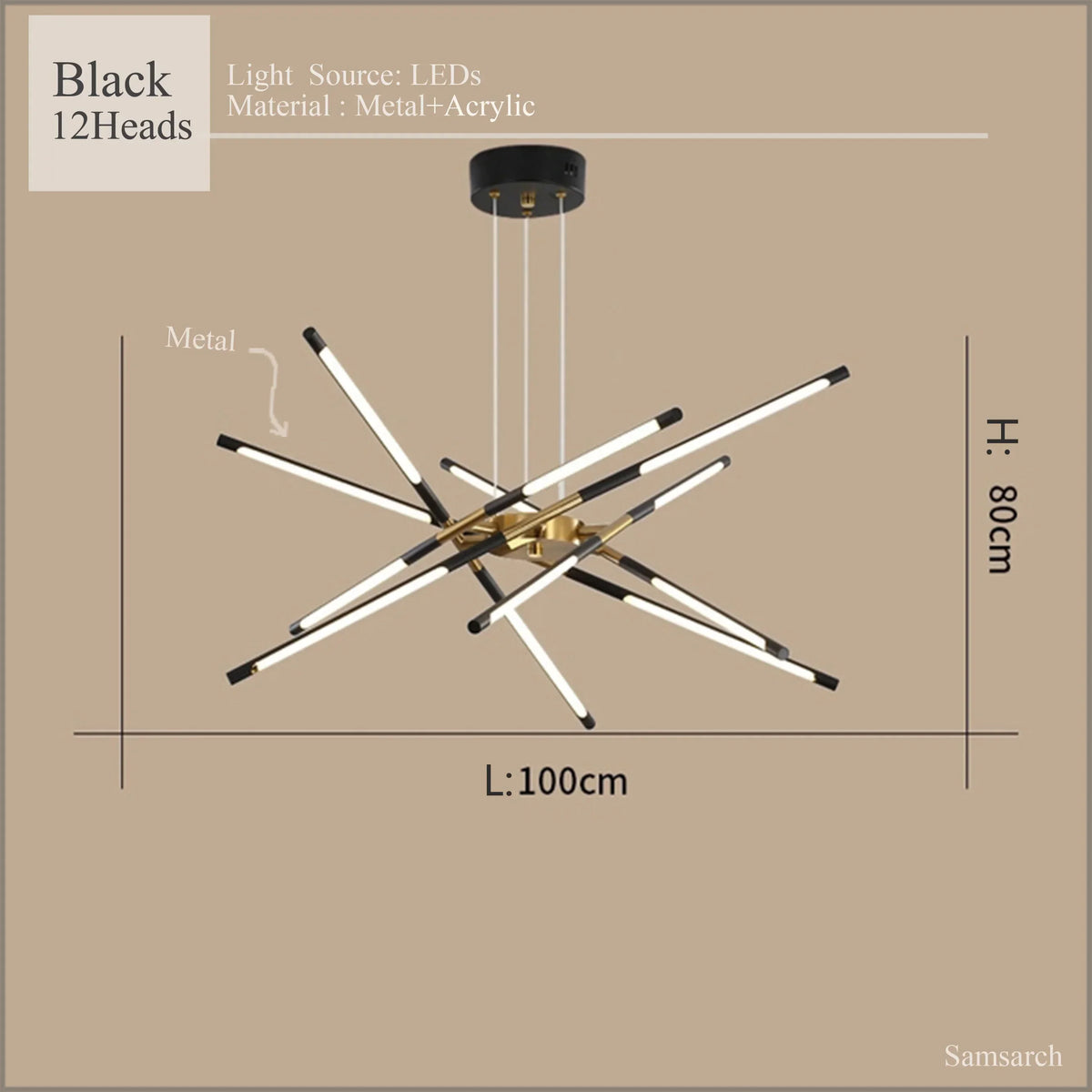 suspension lumineuse or blanc moderne sources lumineuses étoile lignes droites