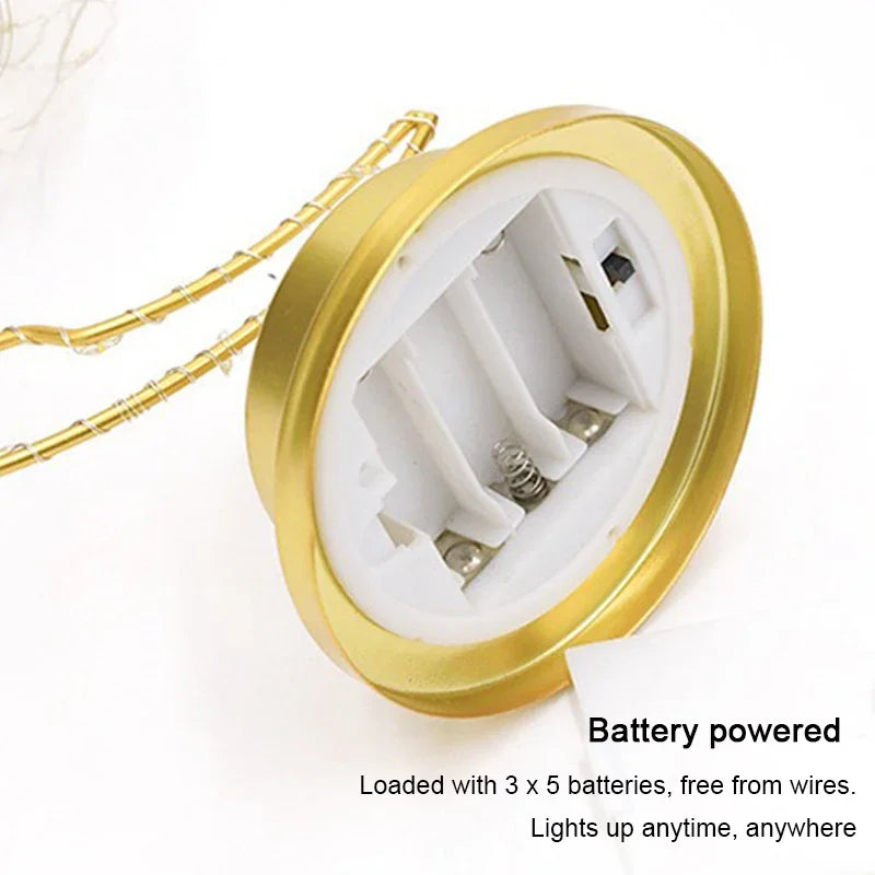 lampe table or lune cœur étoile transparentes LED bohème chambre