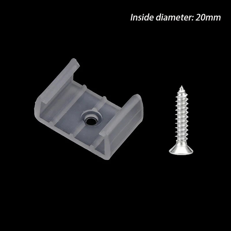 Clips fixation ruban led blanc translucide moderne vis certification ul vde ccc fcc.gs
