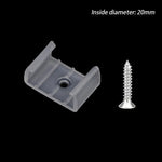 Clips fixation ruban led blanc translucide moderne vis certification ul vde ccc fcc.gs