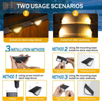 lampes solaires extérieures led noires blanches modernes adhésives autonomes imperméables ip65