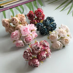 bouquet fleurs artificielles roses blanches bleues marrons rouges mariage anniversaire intérieur