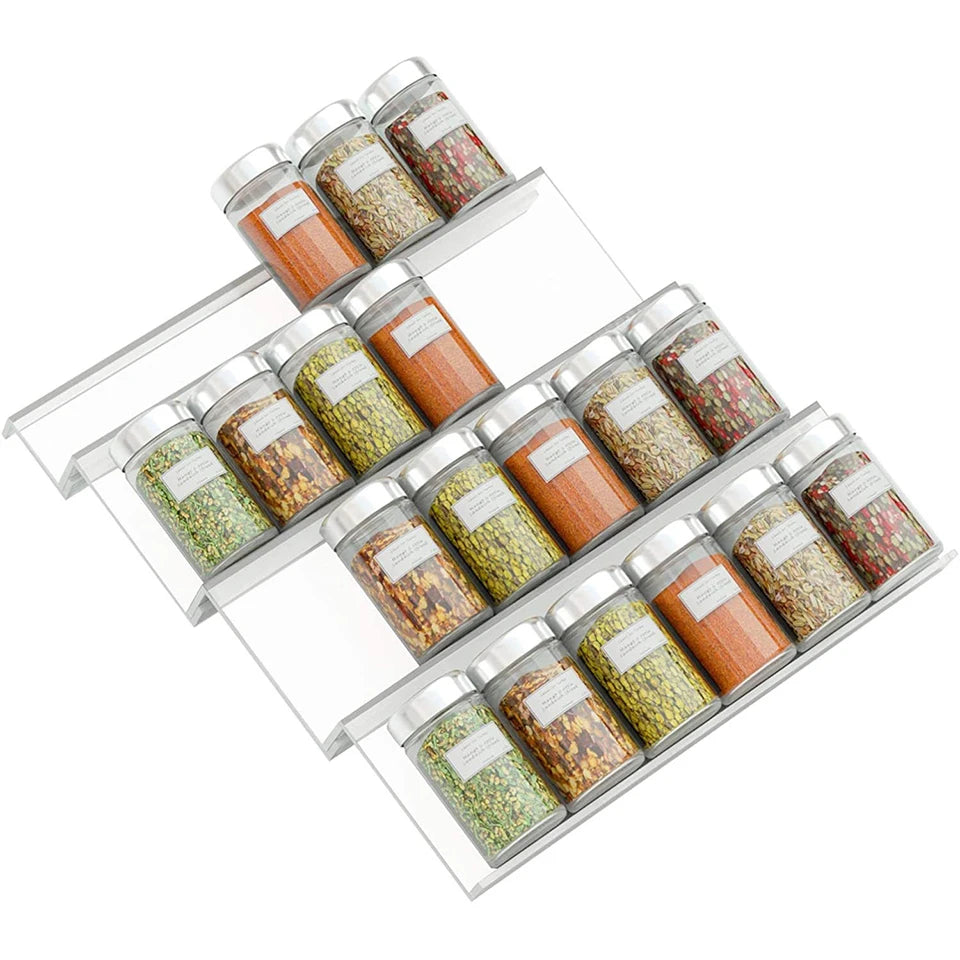 bocaux transparents modernes adhésifs étiquettes rangement cuisine épices cosmétiques grains organisation minimaliste