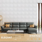 panneau mural 3D blanc relief moderne adhésif salon chambre enfant mariage carré classique PVC