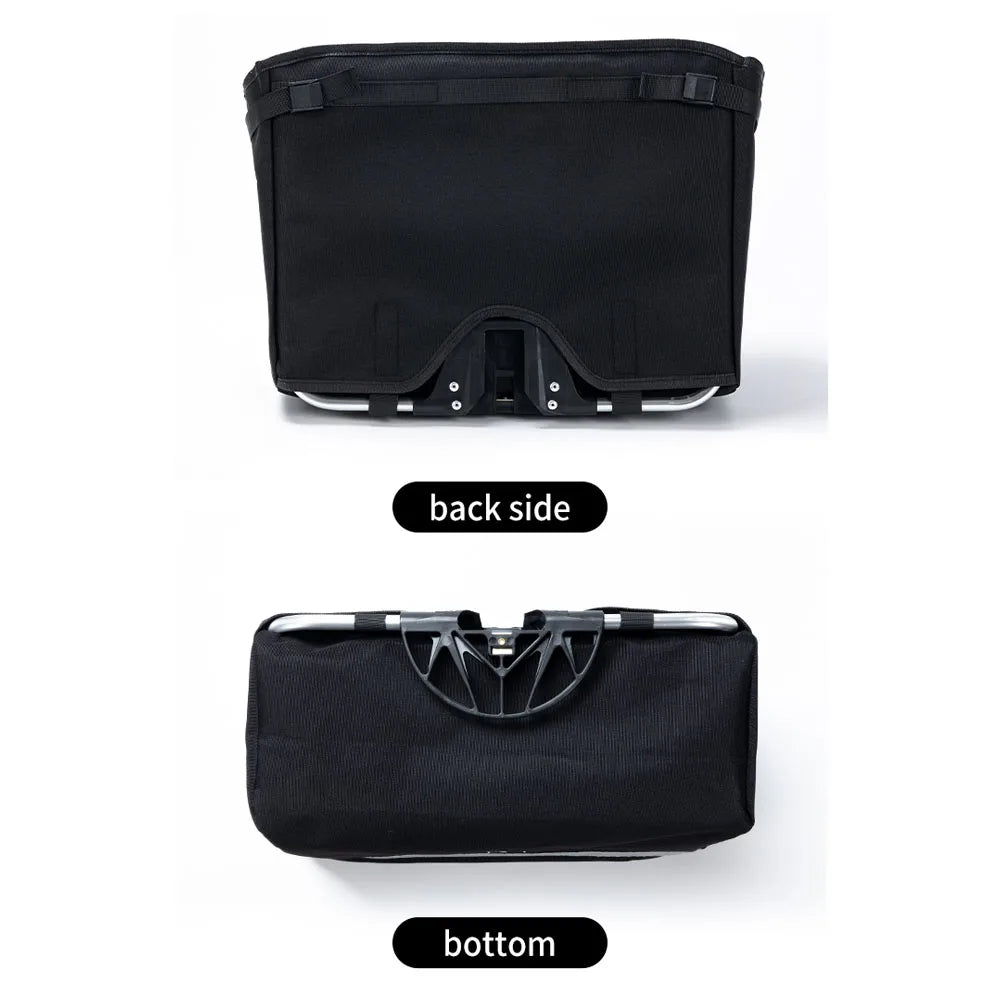 sac vélo polyestère noir gris réfléchissant brodé utilitaire multifonction port épaule fixe arrière