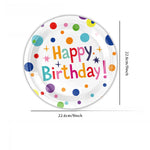 assiettes papier pois multicolores serviettes gobelets guirlande fête anniversaire mariage baptême noël