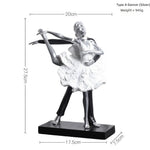 statue danseuse résine or blanc robes ballet décoration chambre enfant collection amateur