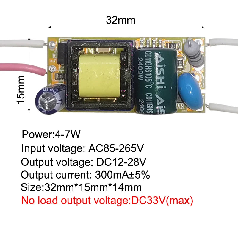 transformateurs led alimentation 1w 3w 4w 7w 8w 12w 15w 18w 20w 25w 36w