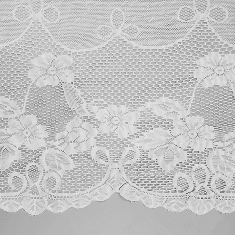 rideau blanc dentelle fleuri transparent classique fenêtre polyester jaccard unique decorationintérieur