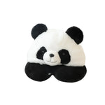 coussin voyage forme panda blanc noir peluche doux créatif mignon bouton pression portable sieste