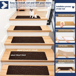 tapis antidérapants escaliers sécurité polyester moderne adhésif gris marron beige ondulé intérieur autoadhésif protection
