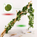 guirlande végétale artificielle feuilles vigne vert moderne 210cm extérieur accroché 72feuilles simple