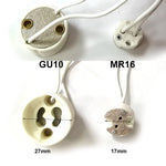 adaptateur électrique led gu10 mr16 câble blanc 10cm 15cm moderne