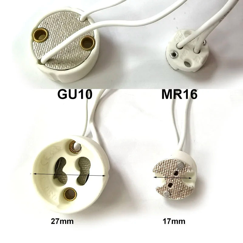 adaptateur électrique led gu10 mr16 câble blanc 10cm 15cm moderne
