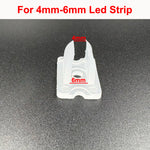 clips fixations rubans led transparents 4mm 6mm 6mm 10mm 10mm 13mm 13mm 16mm pratique