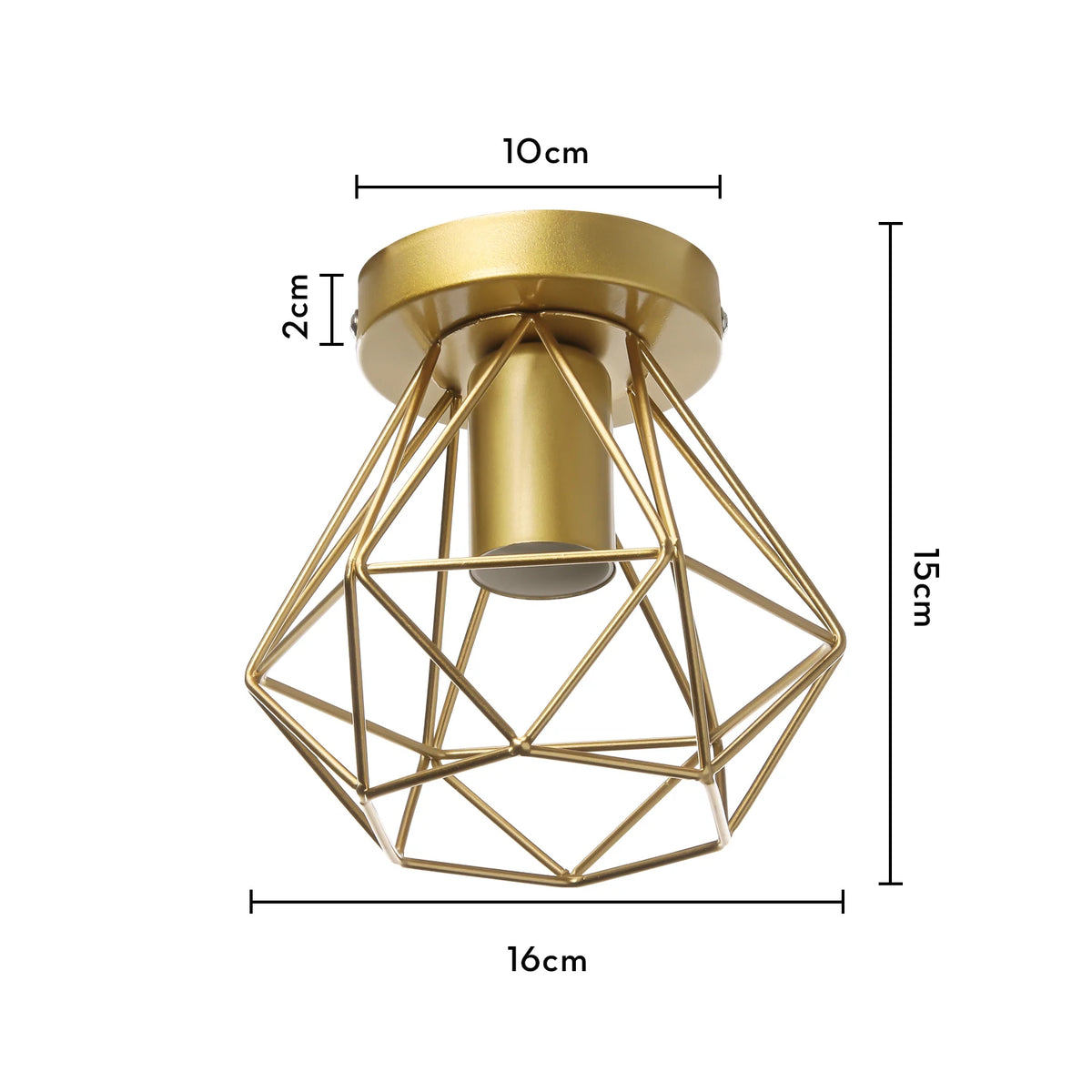lampe moderne or structure métallique géométrique éclairage quotidien chambre cuisine salle manger entree