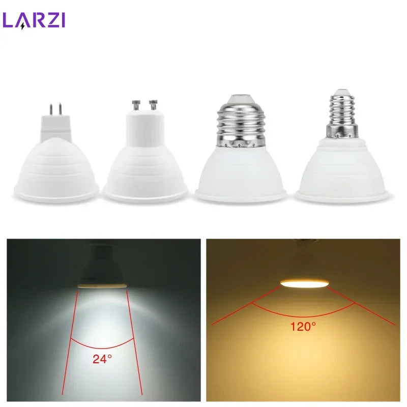 Ampoule LED E14 E27 GU10 MR16 6W 250 lumens blanc moderne 25000h opacité chambre
