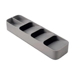 organisateur couverts gris moderne rangement vaisselle fourchettes cuillères couteaux respectueux environnement plat lisse
