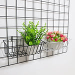 paniers suspendus noir blanc maille métallique moderne minimaliste clips muriaux
