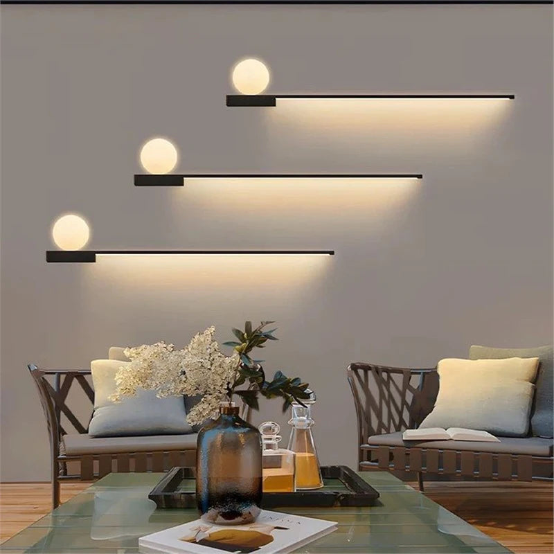applique murale moderne lampe sphère lunaire 3d silicone blanc noir intérieur salon chambre