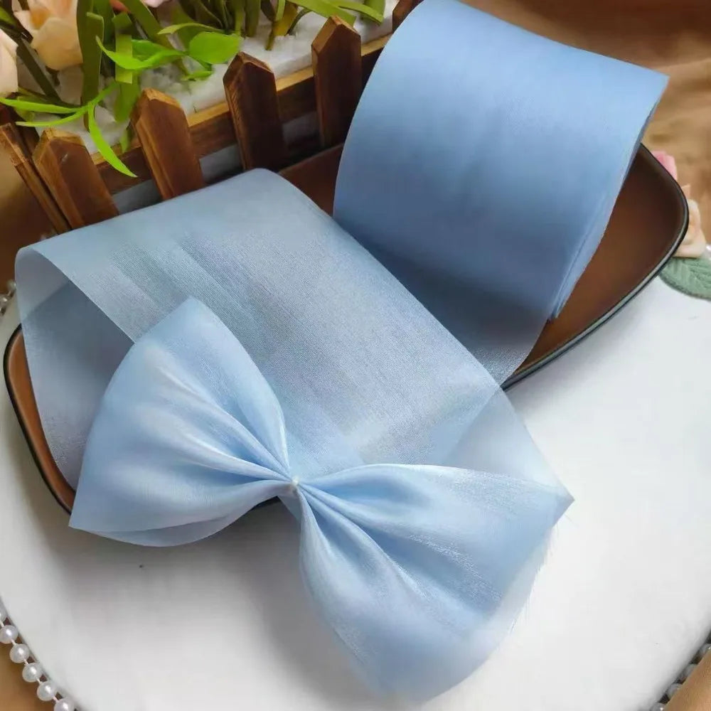 rubans satin organza transparents couleurs vives décoration bouquets événements craft artisanat