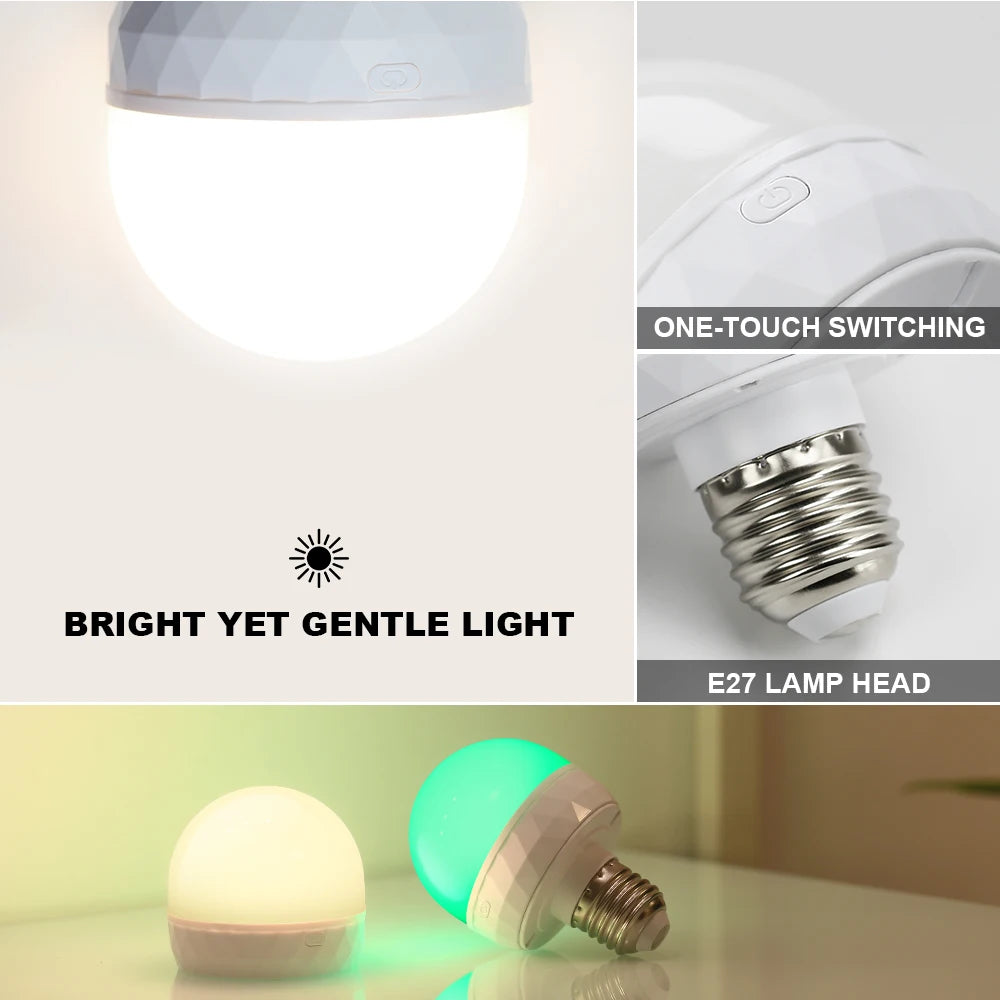 Ampoule LED intelligente USB blanc rose vert télécommande brillante moderne E27