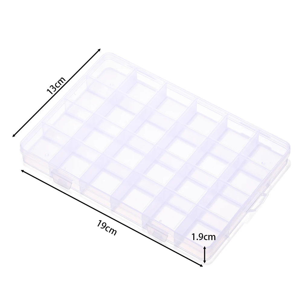 boîtes rangement transparentes 10 15 24 28 grilles clips modernes bijoux bricolage affichage storage