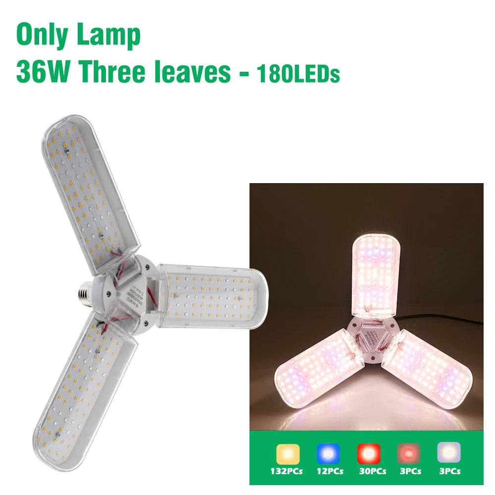 lampe led croissance plantes intérieur spectre complet trépied ajustable clip fixation