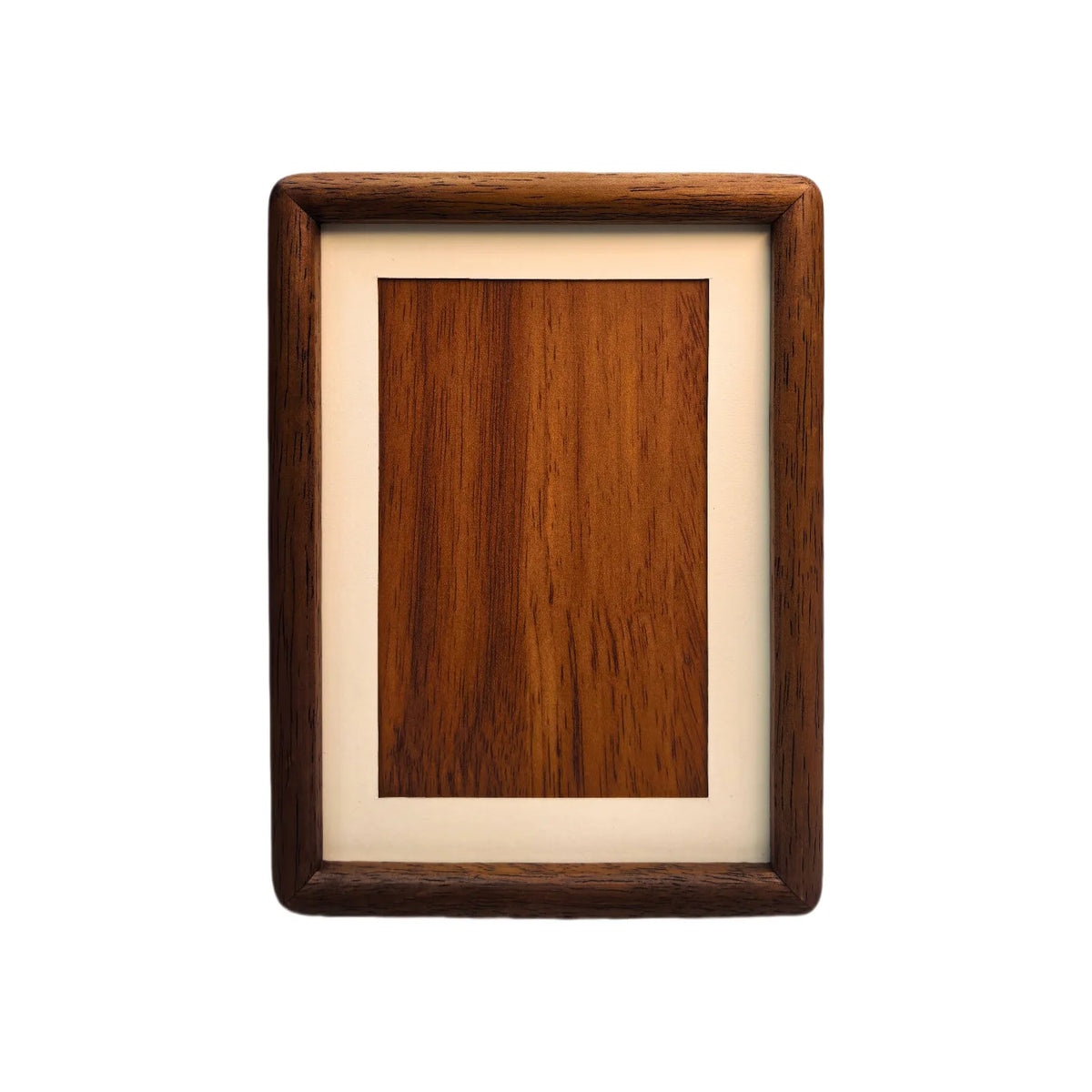 cadre photo rectangle bois texturé marron foncé minimaliste chaleureux rustique décoration maison