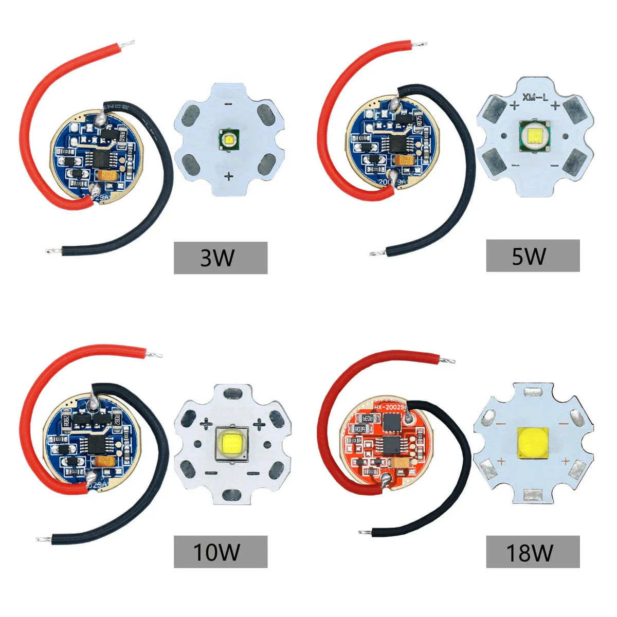 torche led 3w 5w 10w 18w bleu rouge 5modes burst sos circulaire électronique moderne