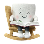 cache pot résine blanc souriant plante artificielle chaise bascule livre miniature décoratifextérieur