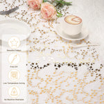 rouleau chemin table étoiles motifs argentés dorés festif translucide polyester maison