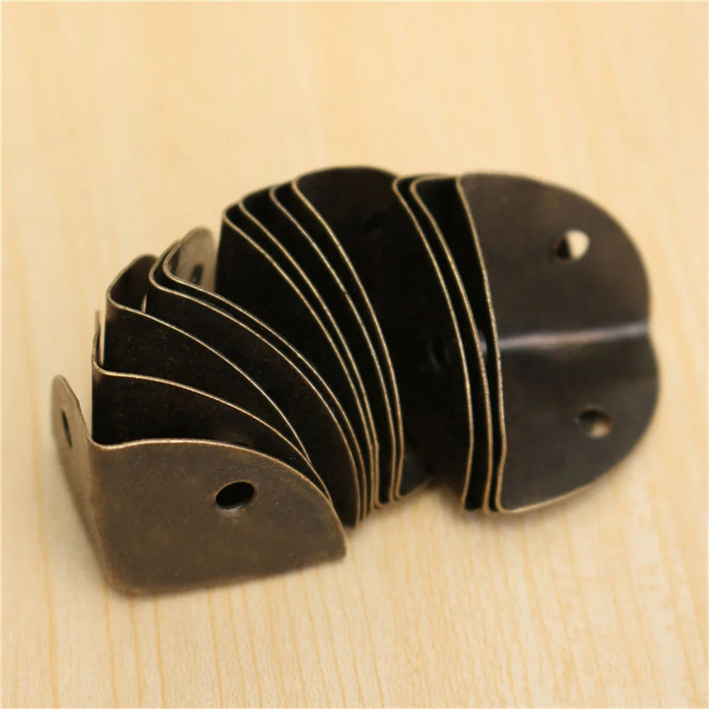 protections angle meubles bronze vieilli aspect patiné rustique vintage vis incluses ensemble bricolage