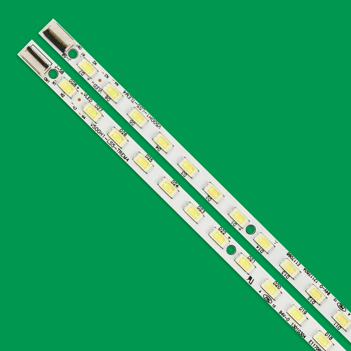 ruban led blanc moderne connecteur bouton on off 28 led 315mm