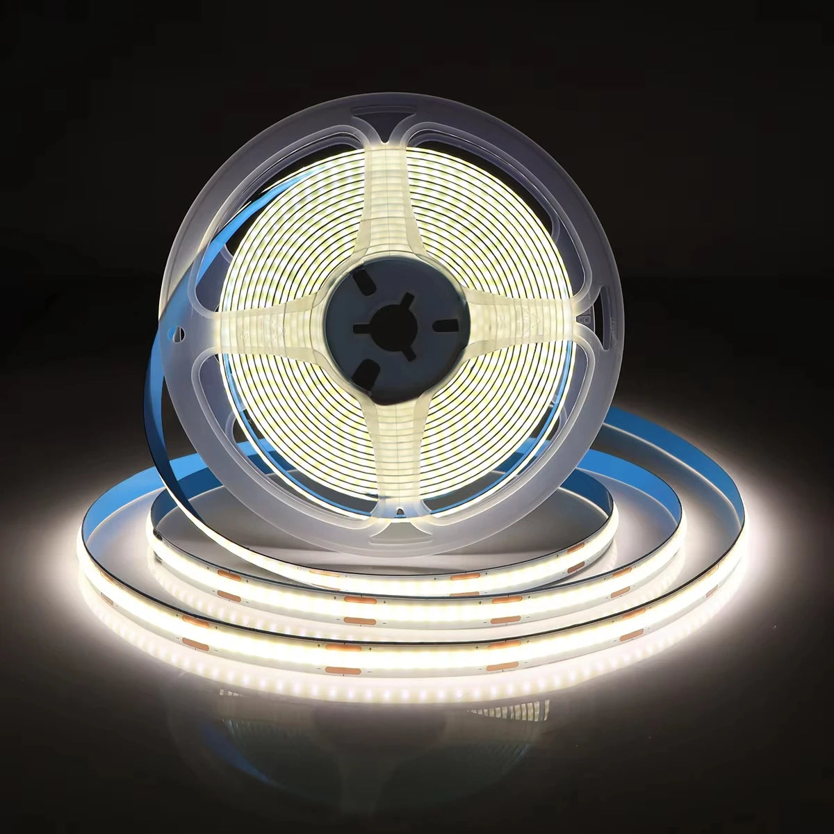 ruban led adhésif usb blanc bleu jaune ligne continue moderne chambre coucher