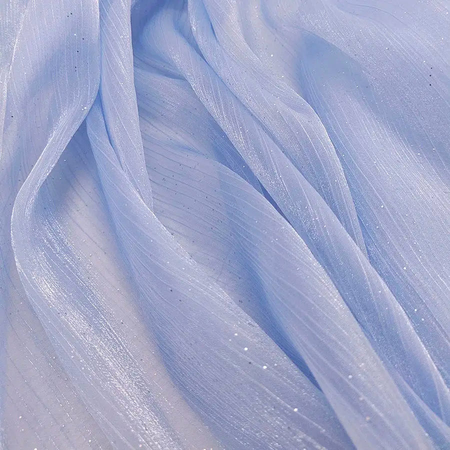 tulle paillettes dorées bleu nuit noir translucide élégant mariage robe jupes cérémonie glamour polyester