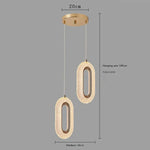 Suspension lumineuse moderne élégante dorée fil cuivre transparent 9cm 12cm 36cm