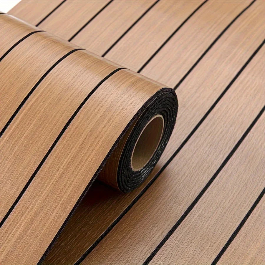 papier peint auto adhésif moderne rayures verticales beige clair enfant chambre cuisine résistant eau